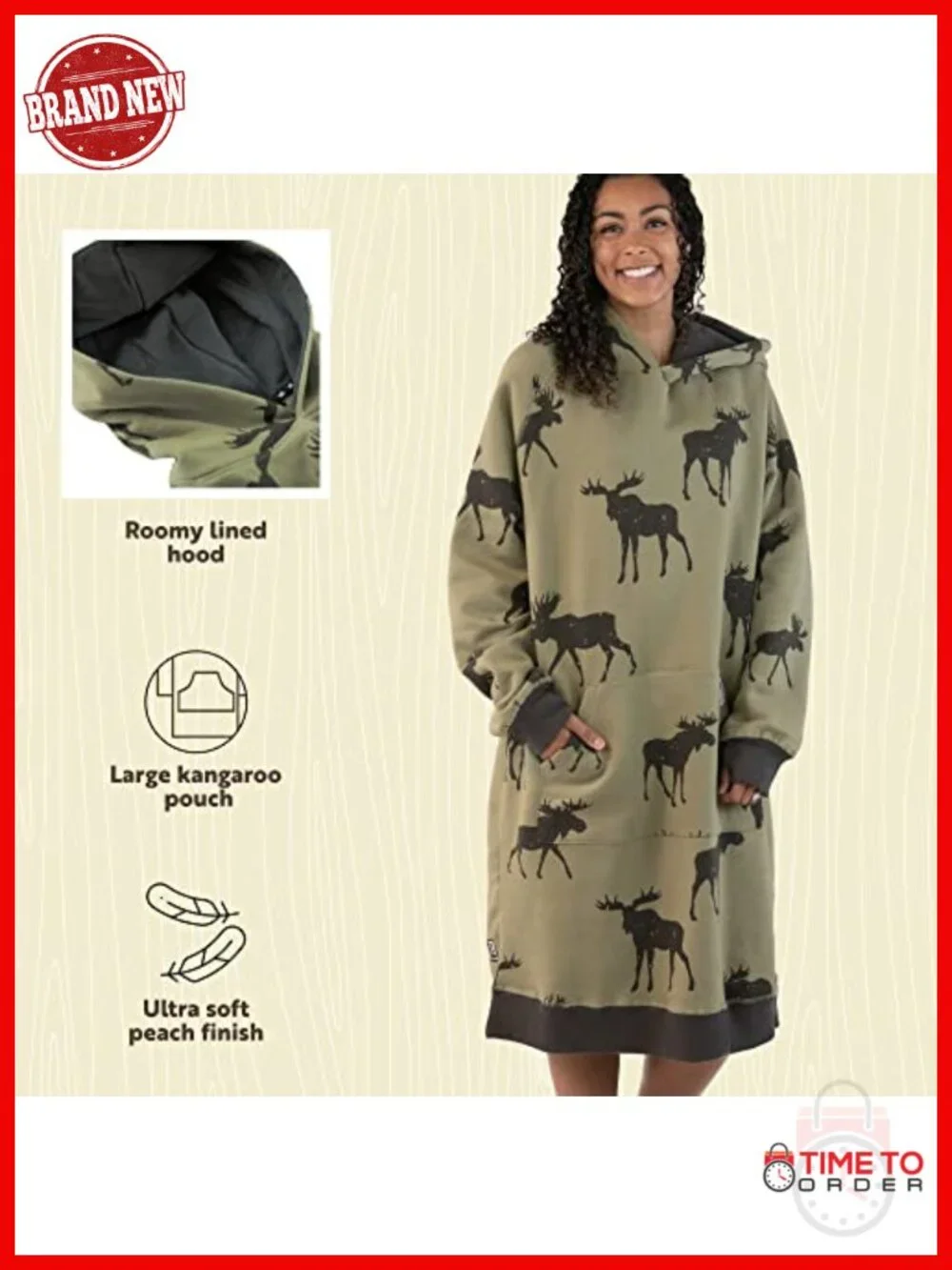 Oversized Hoodie Sweatshirt Dress with Pockets
